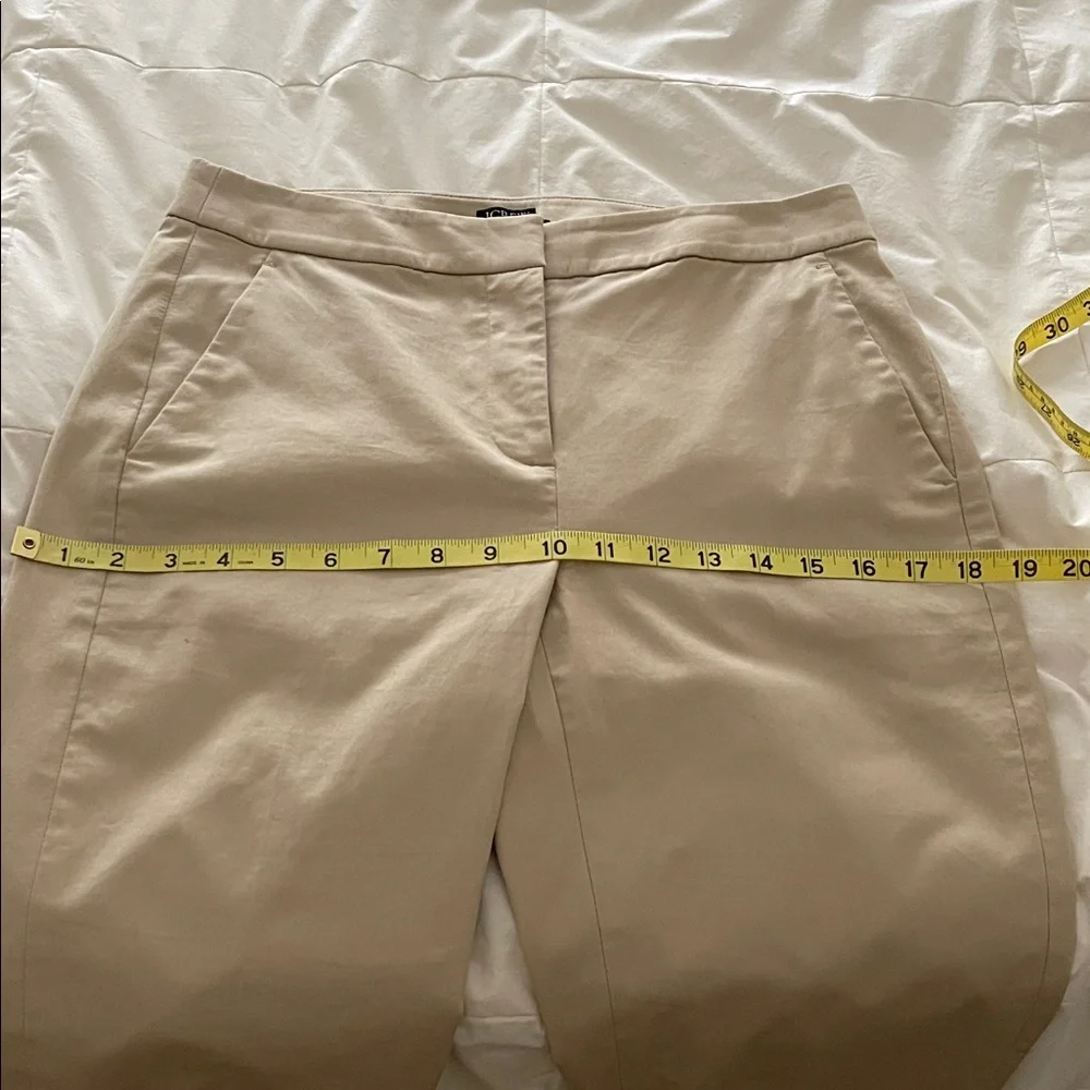 J. Crew Kate Khaki Straight-Leg Cotton Pants Size 6P